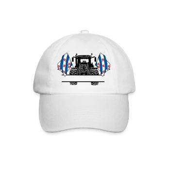 Friesland_Tractor_Custom_Edition - Baseballkappe - Weiß/Weiß - Vorne