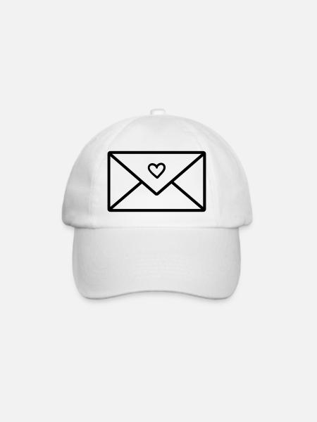 Liebesbrief - Baseballkappe - Weiß/Weiß