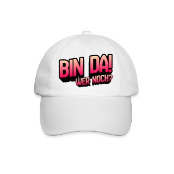Bin Da Wer Noch Gradient - Baseballkappe - Weiß/Weiß - Vorne