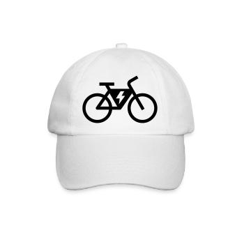 E-bike, E-Biker, Fahrradtour - Baseballkappe - Weiß/Weiß - Vorne
