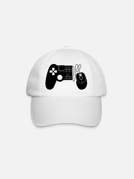 Gaming Controller - Baseballkappe - Weiß/Weiß