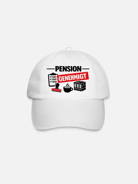 Pension genehmigt - Baseballkappe - Weiß/Weiß