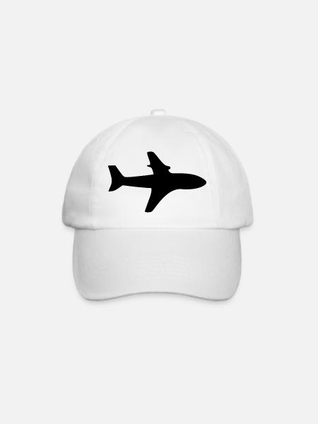 Flugzeug Reise Flugreise Geschenk - Baseballkappe - Weiß/Weiß