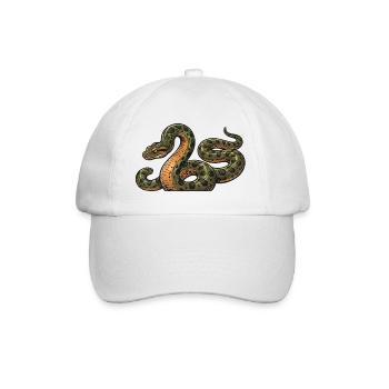 Retro-Anakonda - Baseballkappe - Weiß/Weiß - Vorne