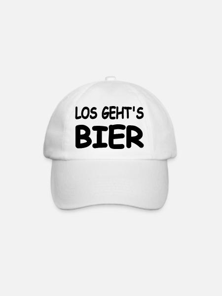 Bier - Baseballkappe - Weiß/Weiß