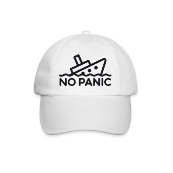 NO PANIC - Baseballkappe - Weiß/Weiß - Vorne
