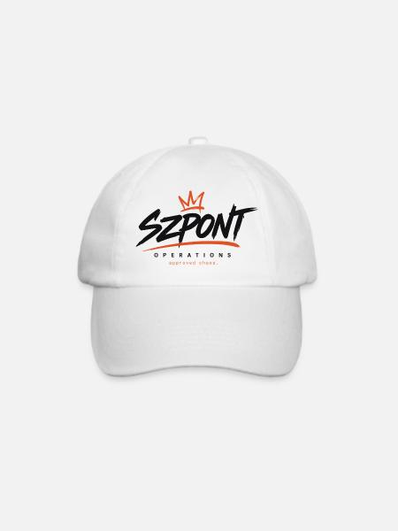 Szpont-Operationen – Genehmigtes Chaos - Baseballkappe - Weiß/Weiß