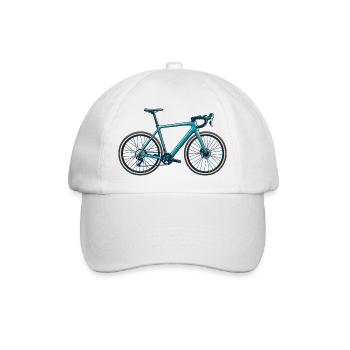 Rennrad Retro - Baseballkappe - Weiß/Weiß - Vorne