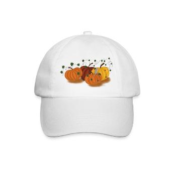 Kürbis Maus - Baseballkappe - Weiß/Weiß - Vorne