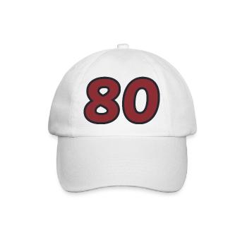 80. 80 JAHRE. 80. JUBILÄUM. 80-JAHRES-JUBILÄUM. - Baseballkappe - Weiß/Weiß - Vorne