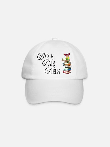 Nur Buchmesse-Vibes - Baseballkappe - Weiß/Weiß