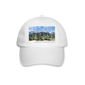 Garmisch Partenkirchen in Bayern Alpen Souvenir - Baseballkappe - Weiß/Weiß - Vorne