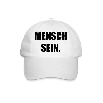 Mensch sein - Baseballkappe - Weiß/Weiß - Vorne