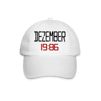 40. Geburtstag, Dezember 1986 - Baseballkappe - Weiß/Weiß - Vorne