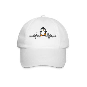 Pinguinherzschlag - Baseballkappe - Weiß/Weiß - Vorne