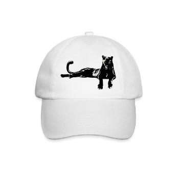 Panter mit goldenen Augen - Baseballkappe - Weiß/Weiß - Vorne