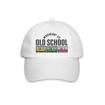 Ich mache es old school - Baseballkappe - Weiß/Weiß - Vorne