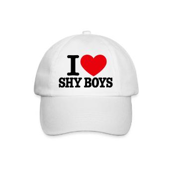 I Love shy boy  - Baseballkappe - Weiß/Weiß - Vorne