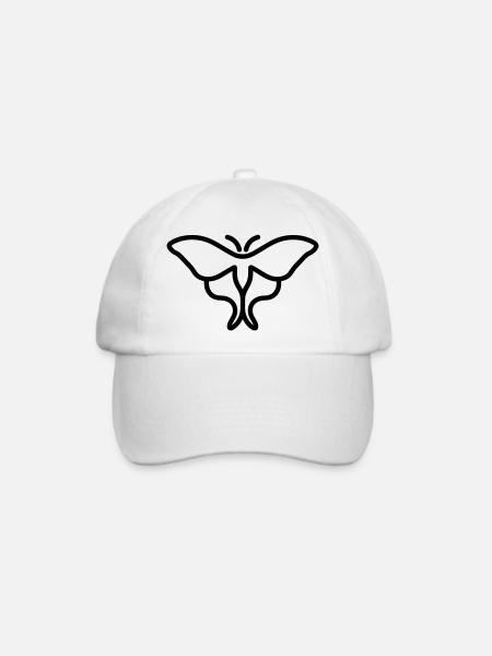 Moon Butterfly - Baseballkappe - Weiß/Weiß
