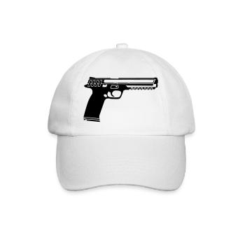gun - Baseballkappe - Weiß/Weiß - Vorne