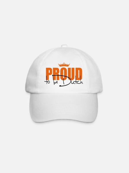 proud to be dutch - Baseballkappe - Weiß/Weiß