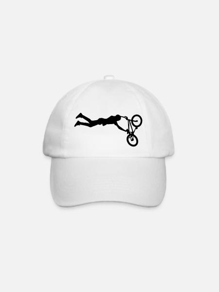 BMX Fahrrad Sport - Baseballkappe - Weiß/Weiß