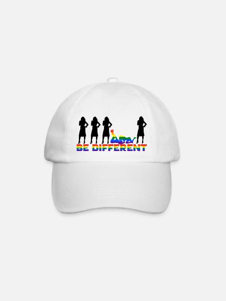 Gay - Women - Be different - EN - Baseballkappe - Weiß/Weiß
