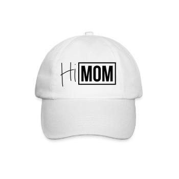 hi mom - Baseballkappe - Weiß/Weiß - Vorne
