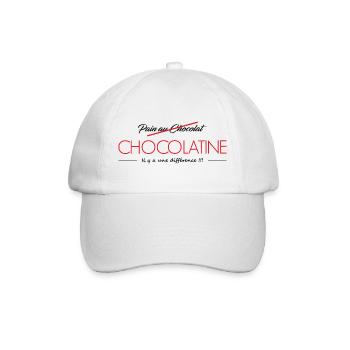 VS Chocolatine Schokoladenbrot - Baseballkappe - Weiß/Weiß - Vorne