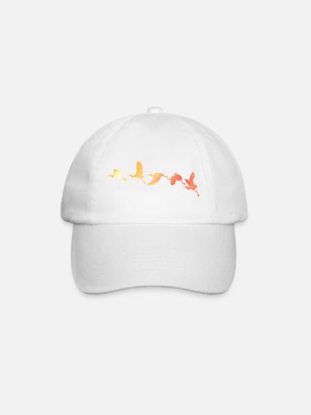 Vögel - Baseballkappe - Weiß/Weiß