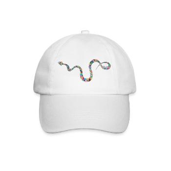 Bunte Schlange - bunte Schlange - Baseballkappe - Weiß/Weiß - Vorne