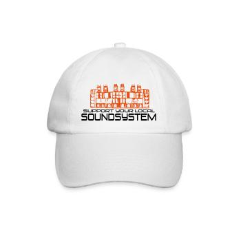 support your local soundsystem - Baseballkappe - Weiß/Weiß - Vorne