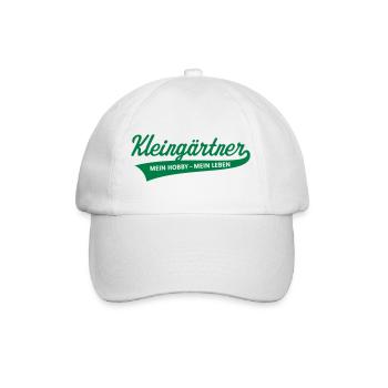 Kleingärtner: Mein Hobby – Mein Leben (Garten) - Baseballkappe - Weiß/Weiß - Vorne
