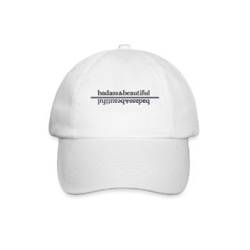 BADASS - Baseballkappe - Weiß/Weiß - Vorne