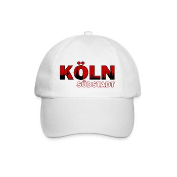 Südstadt - Köln Stadtteile - Baseballkappe - Weiß/Weiß - Vorne