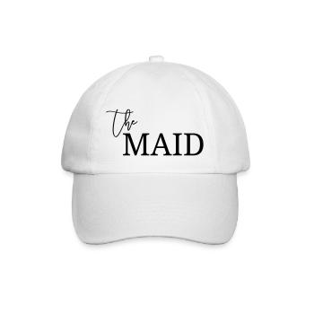 THE MAID! personalisierbar - Baseballkappe - Weiß/Weiß - Vorne