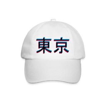 3D Effekt Tokyo - Baseballkappe - Weiß/Weiß - Vorne