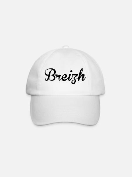 Breizh - Bretagne - Baseballkappe - Weiß/Weiß