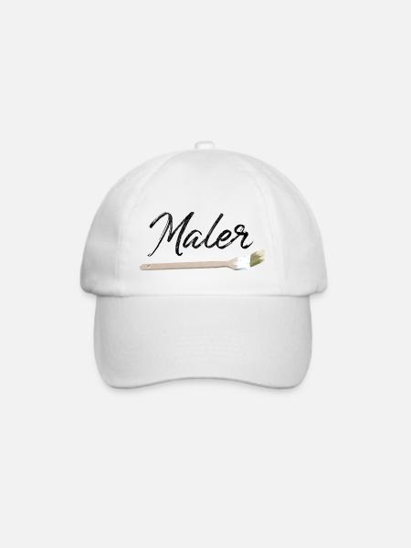 Maler - Baseballkappe - Weiß/Weiß