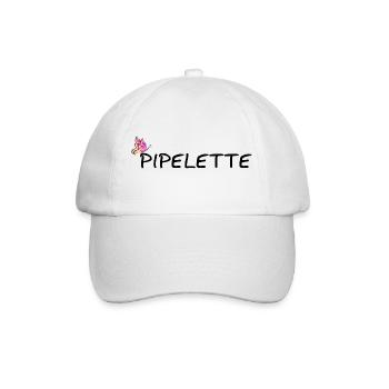 T-Shirt Pipelette Frau Mädchen gesprächige Mutter - Baseballkappe - Weiß/Weiß - Vorne