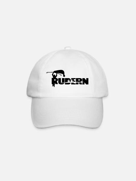 Rudern cooler Spruch personalisierbar - Baseballkappe - Weiß/Weiß