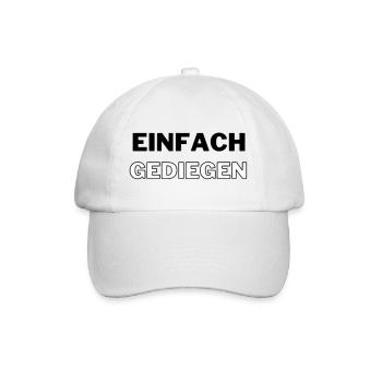 Einfach Gediegen - Baseballkappe - Weiß/Weiß - Vorne