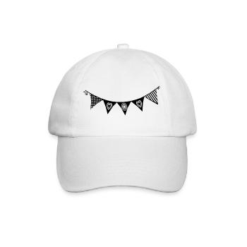 Wimpelkette schwedisch Schwedenhaus Wimpel - Baseballkappe - Weiß/Weiß - Vorne