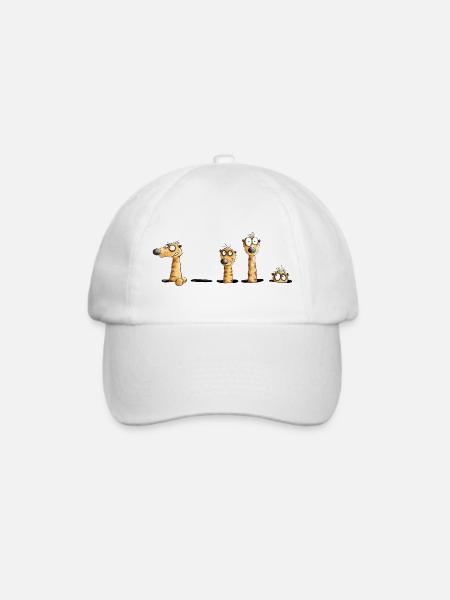 Lustige Erdmännchen I Wildtiere Fun - Baseballkappe - Weiß/Weiß