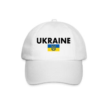 Ukraine - Baseballkappe - Weiß/Weiß - Vorne