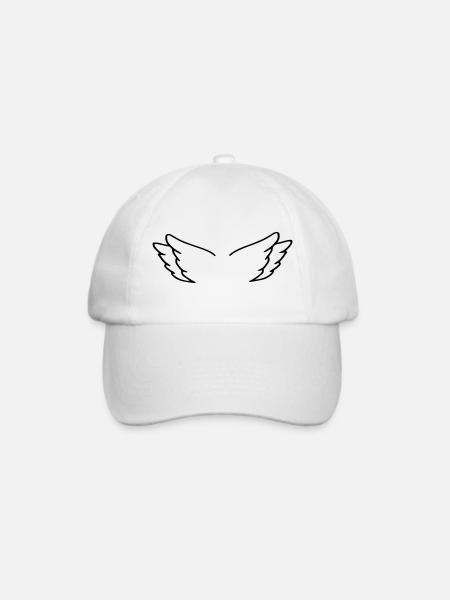 Engelsflügel - Baseballkappe - Weiß/Weiß
