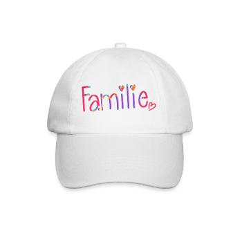 Familie Brush Herz - Baseballkappe - Weiß/Weiß - Vorne