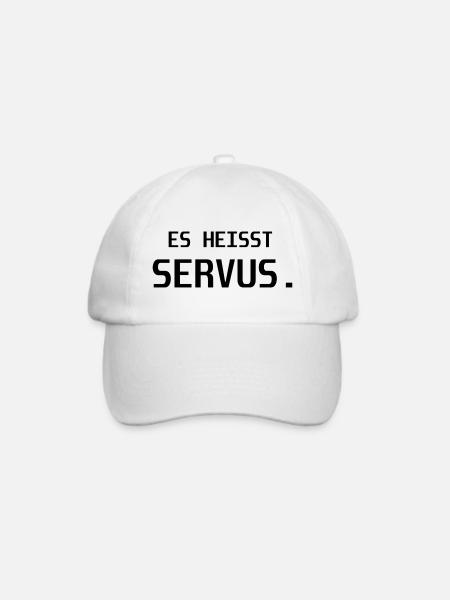 Es Heisst servus - Baseballkappe - Weiß/Weiß