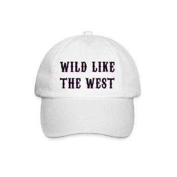 Wild like the west - Baseballkappe - Weiß/Weiß - Vorne