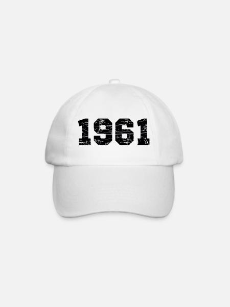 1961 - Baseballkappe - Weiß/Weiß